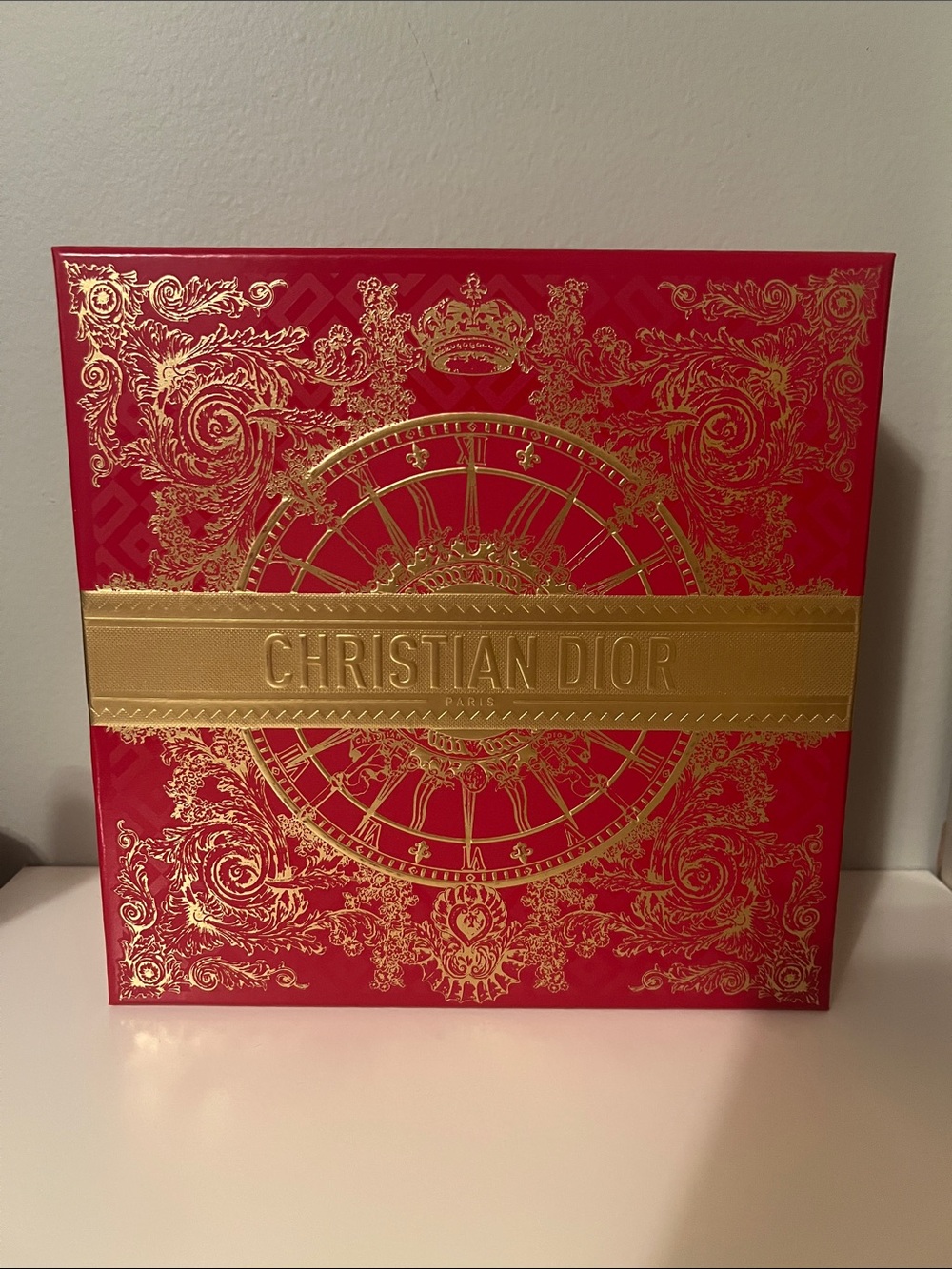 Christian Dior Red & Gold Decorative Box